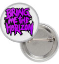 Значка Bring Me The Horizon в розов надпис