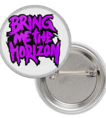 Значка Bring Me The Horizon в розов надпис