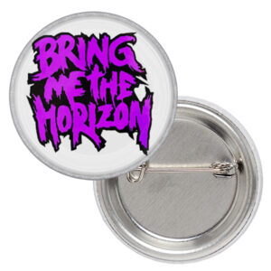 Значка Bring Me The Horizon в розов надпис