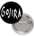 Малка значка на Gojira с логото в бяло
