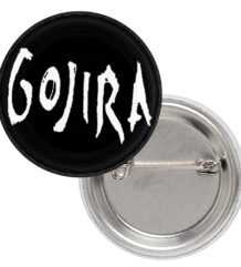 Малка значка на Gojira с логото в бяло