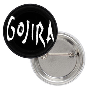 Малка значка на Gojira с логото в бяло