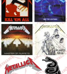 Стикер пакет на Metallica от 6 броя лепенки