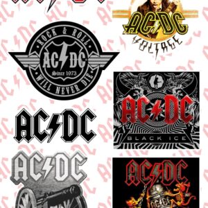 Стикер пак от 7 броя стикери на  AC/DC