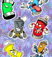 Стикери за телефон с Graffiti дизайни