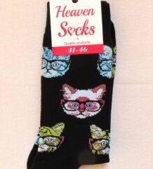 Мъжки весели чорапи с котки с очила в различни цветове Heaven Socks