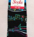 Дамски весели чорапи с музикални ноти и сини ластици Heaven Socks