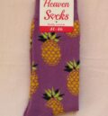 Лилави весели чорапи с ананаси Heaven Socks с етикет размер 41-46