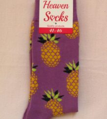 Лилави весели чорапи с ананаси Heaven Socks с етикет размер 41-46