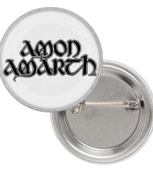 Значка на Amon Amarth с черен надпис