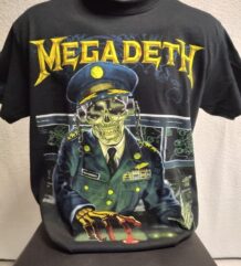 Тениска на Megadeth със скелет полицай