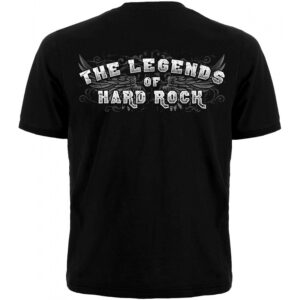 Мъжка тениска с щампа The Legends of Hard Rock с лога на рок групи - Hover Image