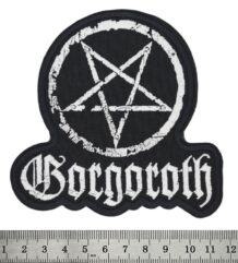 Бродирана метъл нашивка Gorgoroth Pentagram с обърнат пентаграм и лого