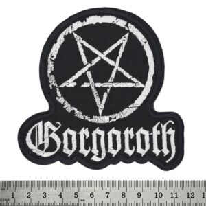 Бродирана метъл нашивка Gorgoroth Pentagram с обърнат пентаграм и лого