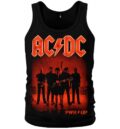 !!!Черен памучен потник на AC/DC с бандата