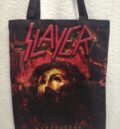 Черна текстилна чанта Slayer с кървав орел и червено лого Repentless