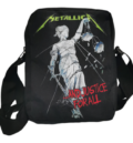 Черна мъжка чанта през рамо Metallica ...And Justice for All с регулируема презрамка