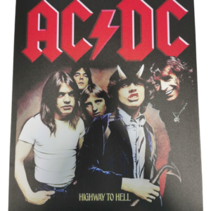 Метална табела AC/DC Highway to Hell с Ангъс Йънг и Бон Скот