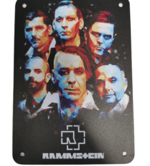 Метална табела Rammstein с лицата на групата от албума Sehnsucht