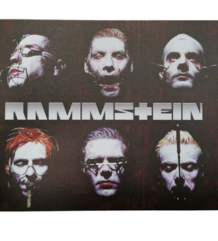 Хоризонтална метална табела Rammstein с лицата на групата