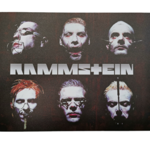 Хоризонтална метална табела Rammstein с лицата на групата