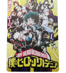 Метална табела My Hero Academia с главните аниме герои