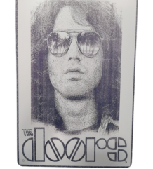 Артистична метална табела с портрет на Джим Морисън от The Doors