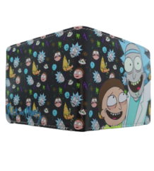 Портфейл на Rick And Morty, черна Еко кожа