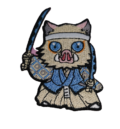 Бродирана аниме нашивка Hashibira Inosuke Demon Slayer с мечове