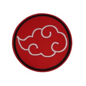 Кръгла бродирана нашивка Naruto Akatsuki с червен облак