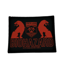 Бродирана метъл нашивка с логото на Biohazard в червено и черно