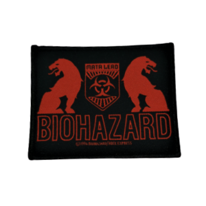 Бродирана метъл нашивка с логото на Biohazard в червено и черно