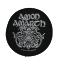 Кръгла бродирана метъл нашивка Amon Amarth Odin в сиво и черно