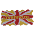 Футболна нашивка Liverpool Logo с надпис и стилизиран флаг