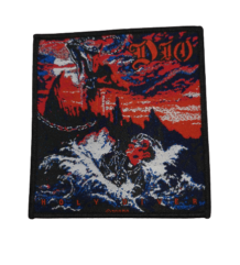 Везана оригинална нашивка пач на Dio Holy Diver в червено и синьо