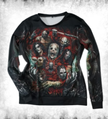 Мъжка фланела с дълъг ръкав Slipknot All Over Print от полиестер с брутална цялостна щампа