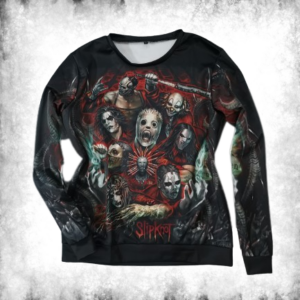 Мъжка фланела с дълъг ръкав Slipknot All Over Print от полиестер с брутална цялостна щампа