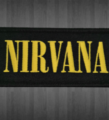 гръндж нашивка Nirvana Logo Оригинална бродирана гръндж нашивка Nirvana с жълто лого