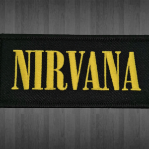 гръндж нашивка Nirvana Logo Оригинална бродирана гръндж нашивка Nirvana с жълто лого