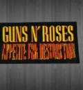 Оригинална нашивка на Guns N' Roses Appetite for Destruction с червен и жълт надпис