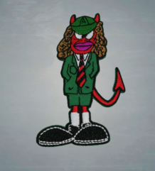 Официално лицензирана рок нашивка AC/DC Angus Devil с Ангус Йънг като дявол