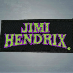 оригинална рок нашивка Jimi Hendrix зелено и лилаво лого