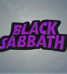 Оригинална английска рок нашивка Black Sabbath с лилава бродерия на логото