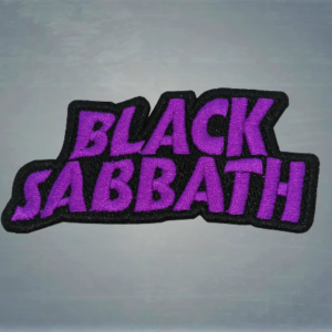 Оригинална английска рок нашивка Black Sabbath с лилава бродерия на логото