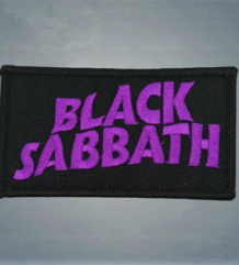 Метъл нашивка Black Sabbath лилаво лого бродирана