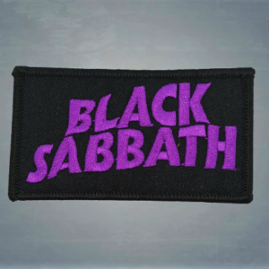 Метъл нашивка Black Sabbath лилаво лого бродирана