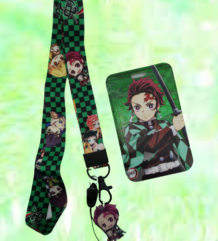 Demon Slayer цветна връзка с бадж