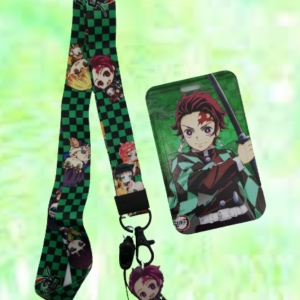 Demon Slayer цветна връзка с бадж