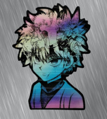 Много интересен стикер на Killua Zoldyck
