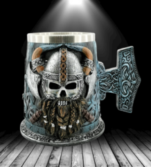 Халба с 3D изображение на викинг, Valhalla